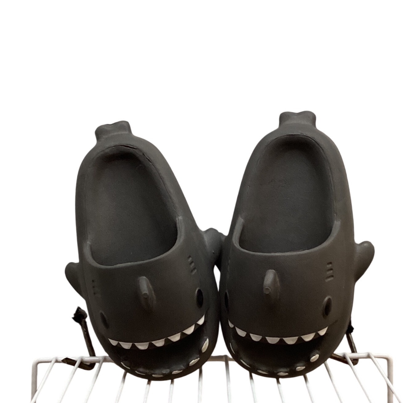 Kids Shark Slides Black Fun Novelty Slippers Beach Pool Shoes Toddler Youth